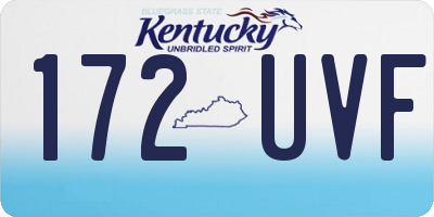 KY license plate 172UVF