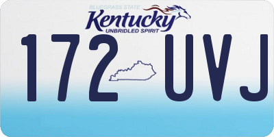 KY license plate 172UVJ
