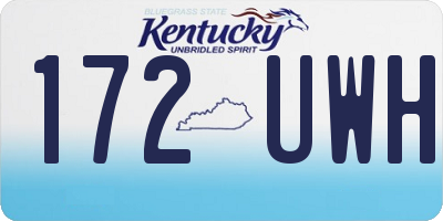 KY license plate 172UWH