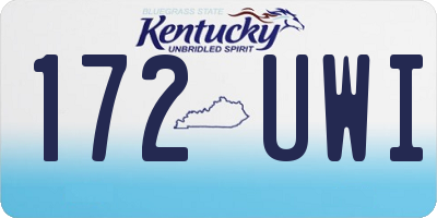 KY license plate 172UWI