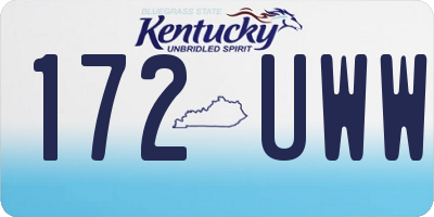 KY license plate 172UWW