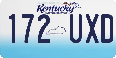 KY license plate 172UXD