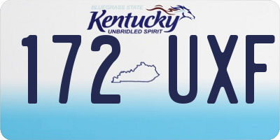 KY license plate 172UXF