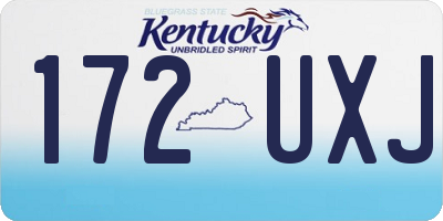 KY license plate 172UXJ