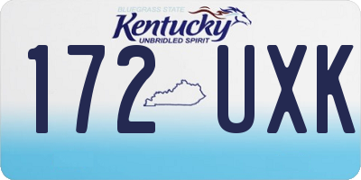 KY license plate 172UXK