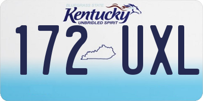 KY license plate 172UXL