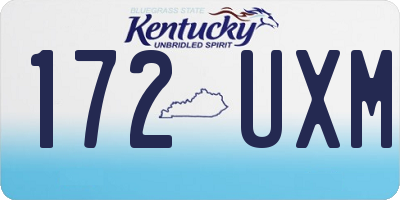 KY license plate 172UXM