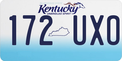 KY license plate 172UXO