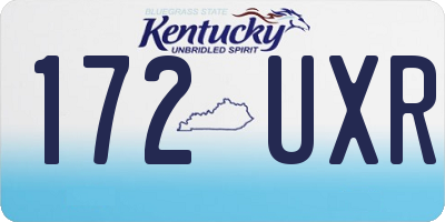 KY license plate 172UXR