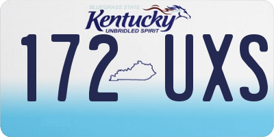 KY license plate 172UXS