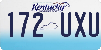 KY license plate 172UXU