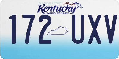 KY license plate 172UXV