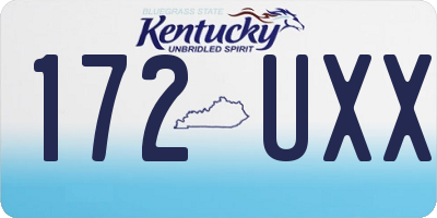 KY license plate 172UXX