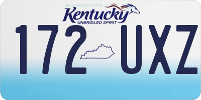 KY license plate 172UXZ
