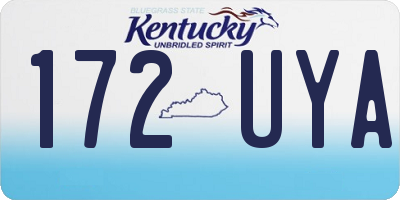 KY license plate 172UYA