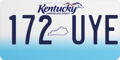 KY license plate 172UYE