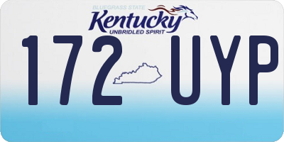 KY license plate 172UYP