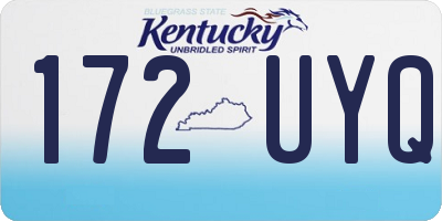 KY license plate 172UYQ
