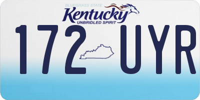 KY license plate 172UYR
