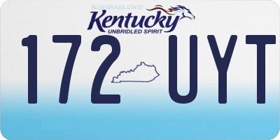 KY license plate 172UYT