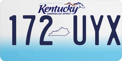 KY license plate 172UYX