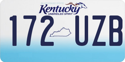 KY license plate 172UZB