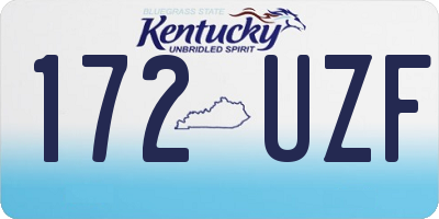 KY license plate 172UZF