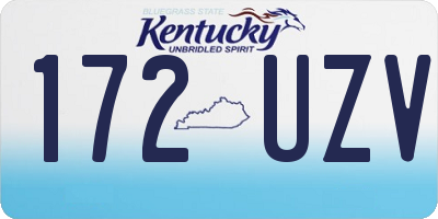 KY license plate 172UZV