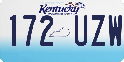 KY license plate 172UZW