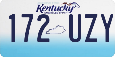 KY license plate 172UZY