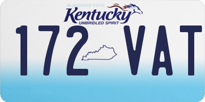 KY license plate 172VAT
