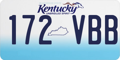 KY license plate 172VBB