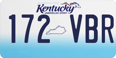 KY license plate 172VBR
