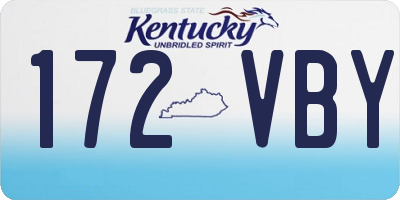 KY license plate 172VBY
