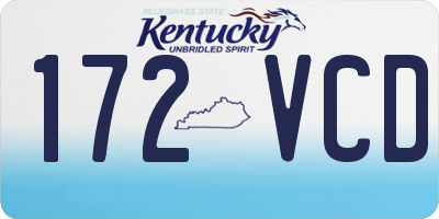 KY license plate 172VCD