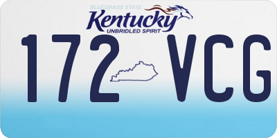 KY license plate 172VCG