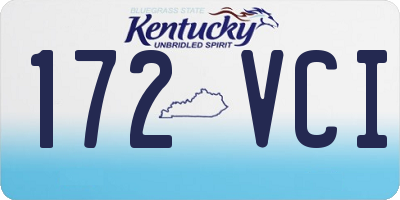 KY license plate 172VCI