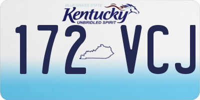 KY license plate 172VCJ