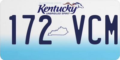KY license plate 172VCM