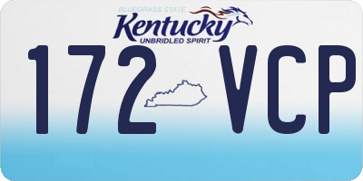 KY license plate 172VCP