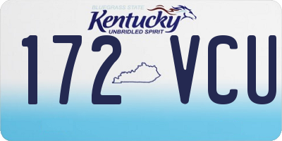 KY license plate 172VCU