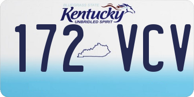 KY license plate 172VCV