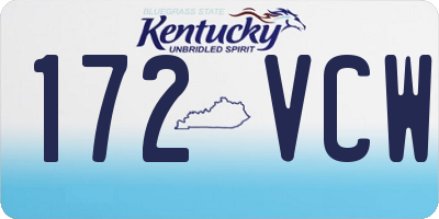 KY license plate 172VCW