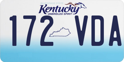 KY license plate 172VDA