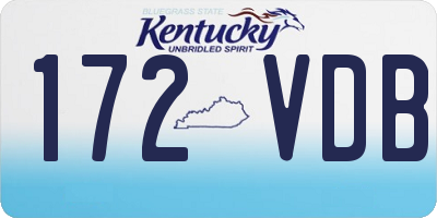 KY license plate 172VDB