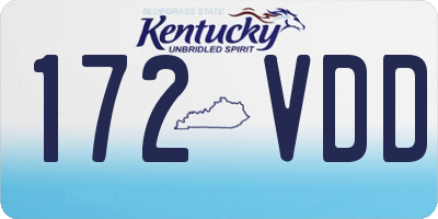 KY license plate 172VDD
