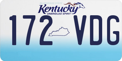 KY license plate 172VDG