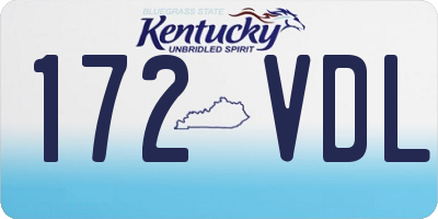 KY license plate 172VDL