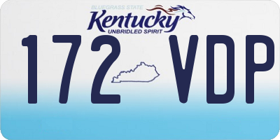 KY license plate 172VDP