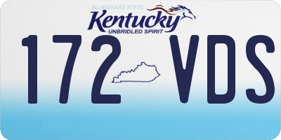 KY license plate 172VDS